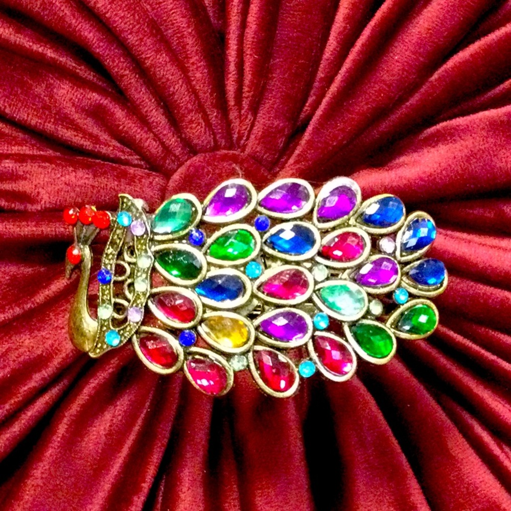 Vintage 90s peacock bracelet